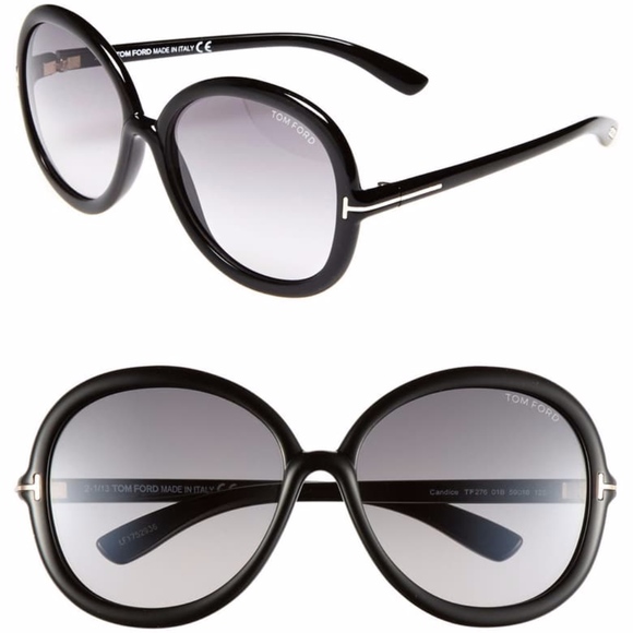 Tom Ford Accessories - New TOM FORD Candice Black Round Sunglasses